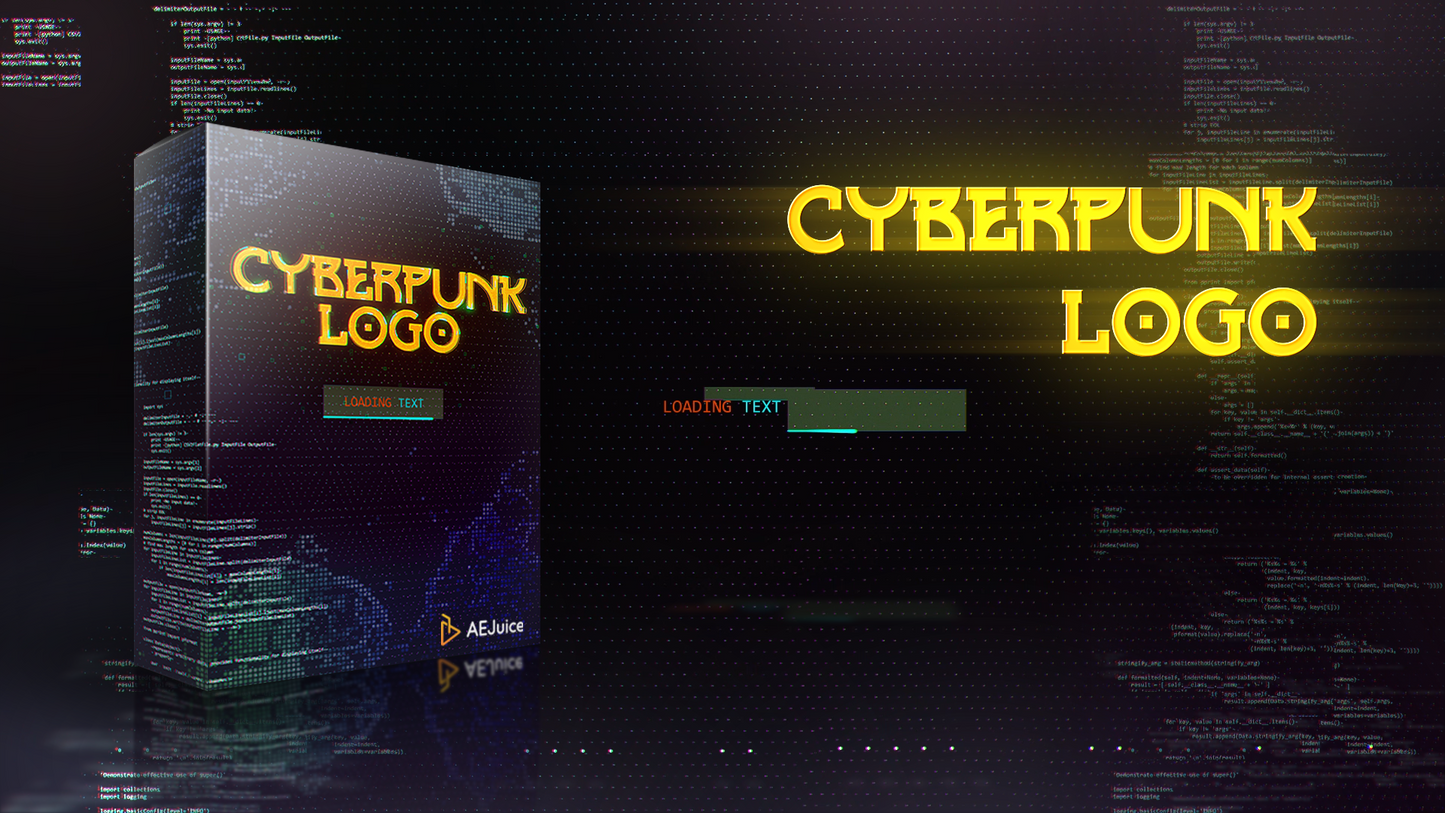 Cyberpunk Glitch Logo Animation