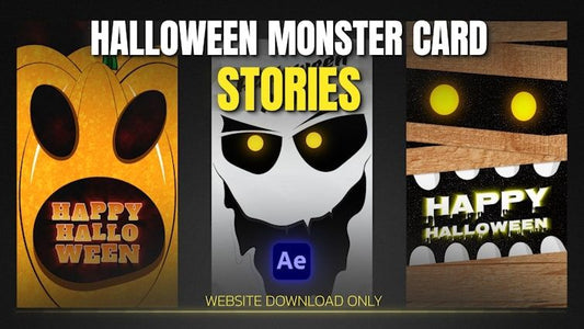 Halloween Monster Card Stories