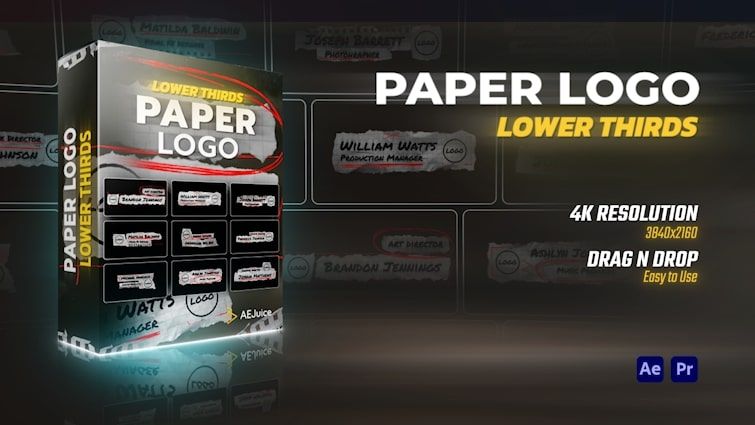 Paper Logo Lower Thirds