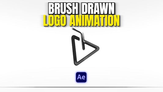 Brush Drawn Logo Animation