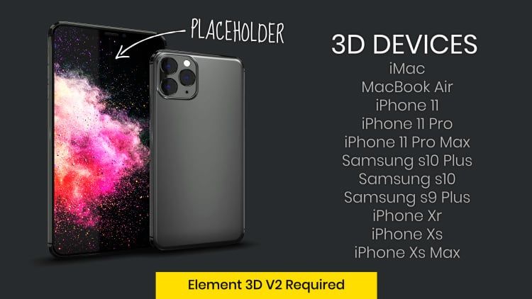 3D Devices Collection for Element 3D